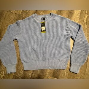 NWT GAP Soft Blue Cotton Knit Pullover